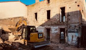 Démolition de la boulangerie à Castelginest 